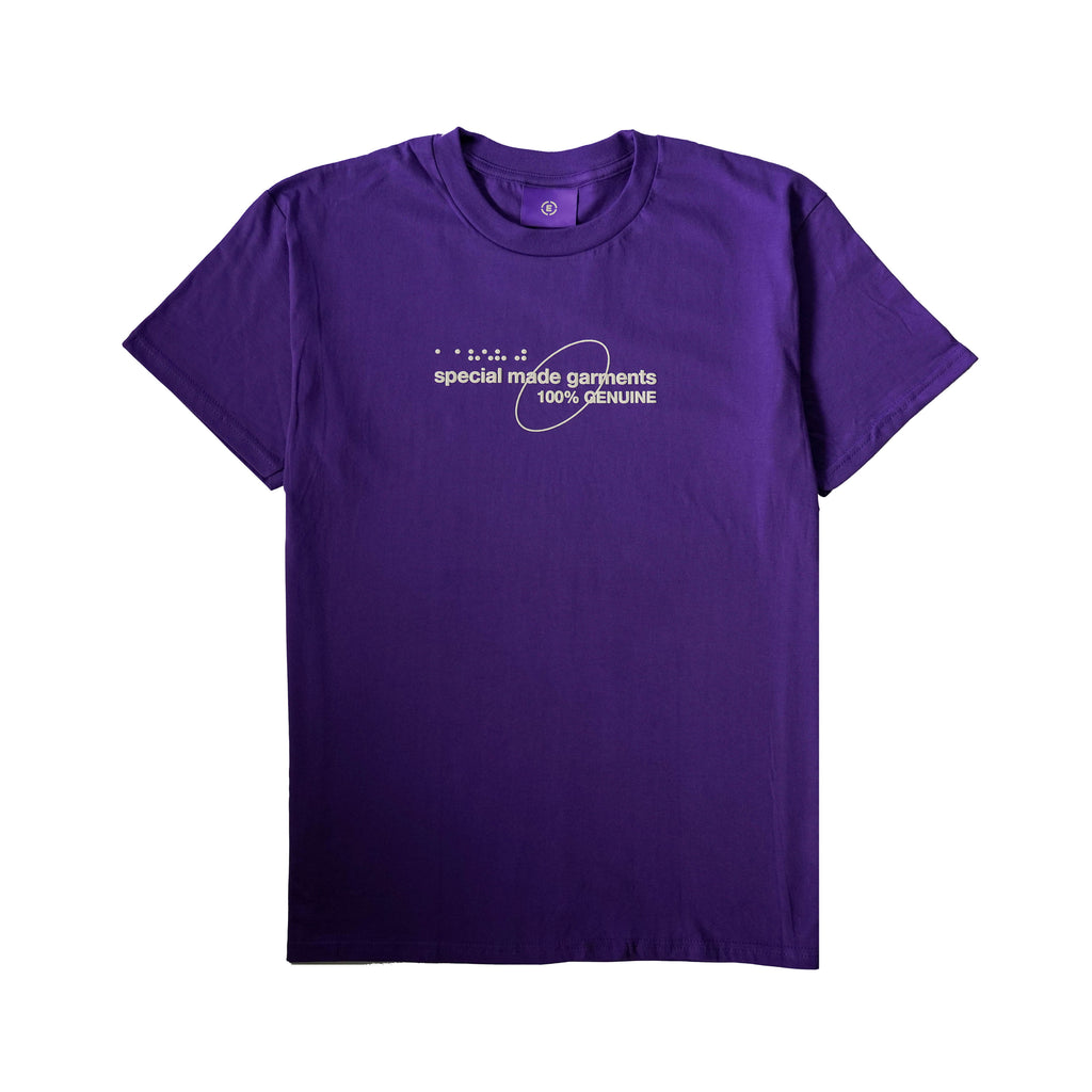 ‘S.M.G.’ PUFF PRINT TEE - Purple